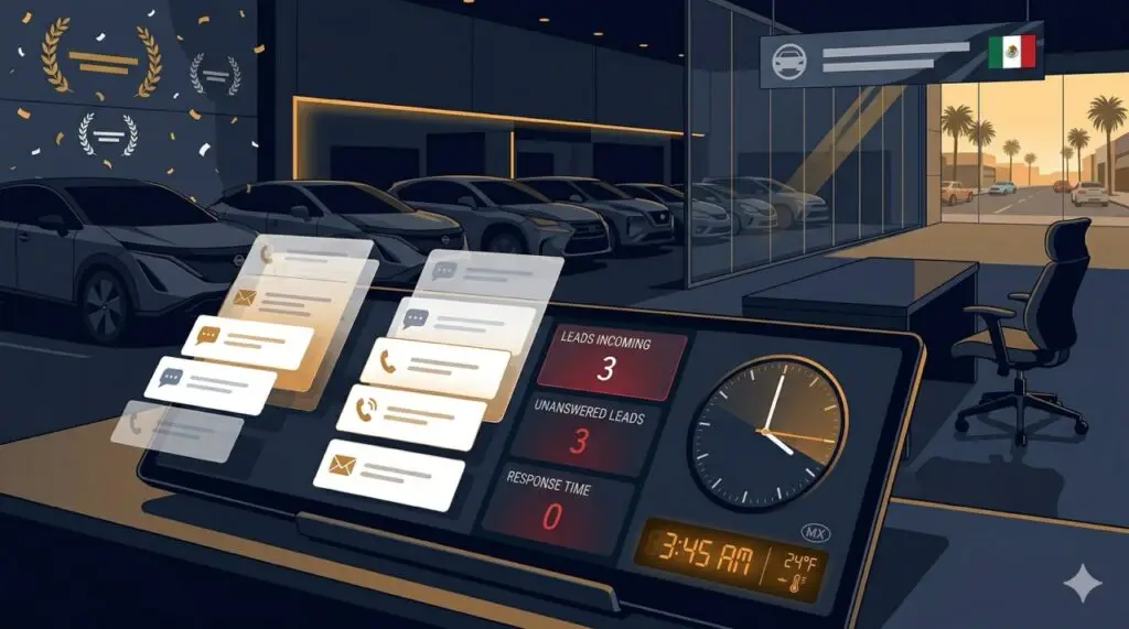 Agencia automotriz México pierde leads por falta de respuesta inmediata