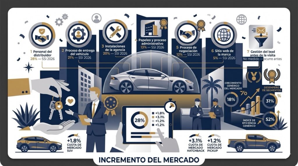 7 Factores que Determinan la Satisfacción del Comprador de Autos en México de tamaño grande