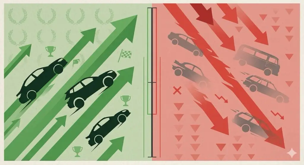 23 marcas ganadoras 18 perdedoras mercado automotriz México 2026 de tamaño grande